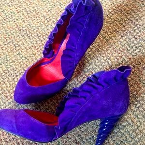 Jeffrey Campbell Purple Suede Heels